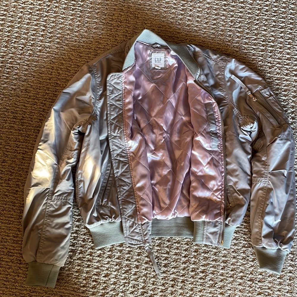 Gap Silver Bomber Utility Jacket. - image 3